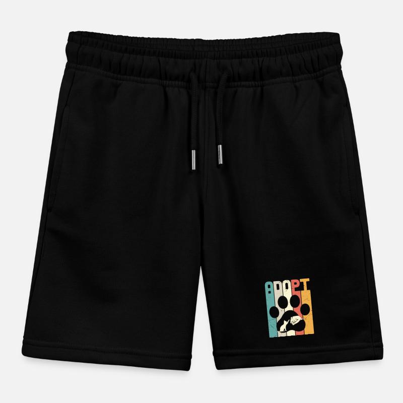 Adopt Cat Kids Organic Sweat Shorts by Stanley/Stella