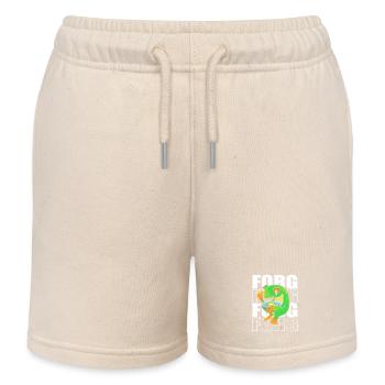 Frog Tree Frog - Kids Organic Sweat Shorts by Stanley/Stella - soft Ecru - Front