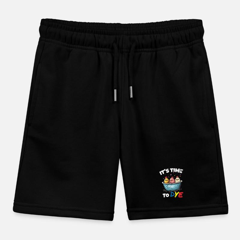 Easter Eggs Dyeing Easter Eggs Kids Organic Sweat Shorts by Stanley/Stella