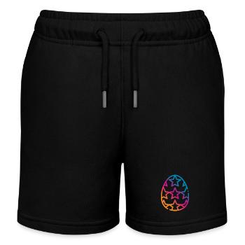 Pâques colorées en œufs de Pâques - Short de jogging enfant bio Stanley/Stella - noir - Devant