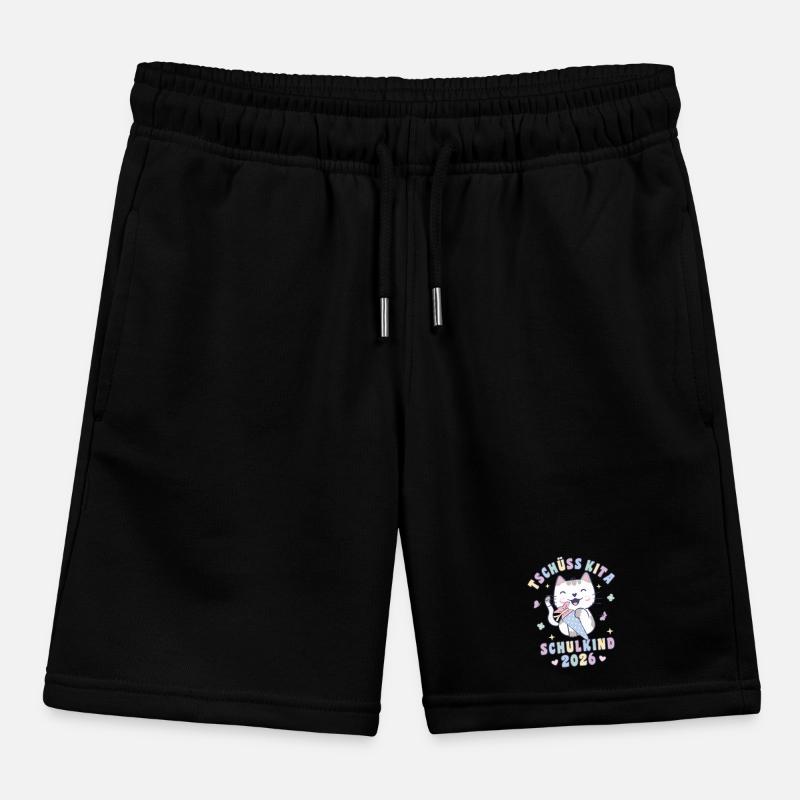 Schulkind 2026 Einschulung niedliche Katze Mädchen Kinder Organic Joggingshorts Mini Bolter von Stanley/Stella