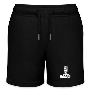 Döner Spieß Icon Schwarz-Weiß - Kinder Organic Joggingshorts Mini Bolter von Stanley/Stella - Schwarz - Vorne