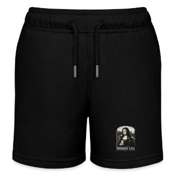 Monday Lisa – Surviving Mondays - Kids Organic Sweat Shorts by Stanley/Stella - black - Front
