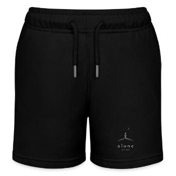 Alone/All One: Minimalistisches Philosophie Design - Kinder Organic Joggingshorts Mini Bolter von Stanley/Stella - Schwarz - Vorne