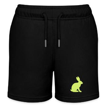 Silhouette de lapin - Short de jogging enfant bio Stanley/Stella - noir - Devant