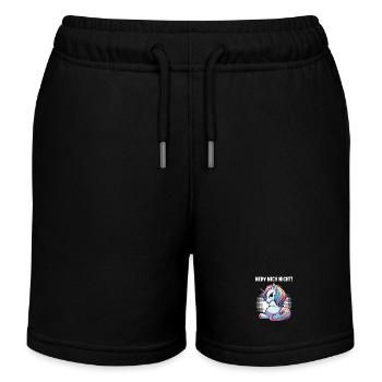 Nerv Mich Nicht Einhorn Einhörner Einhornfan  - Kinder Organic Joggingshorts Mini Bolter von Stanley/Stella - Schwarz - Vorne