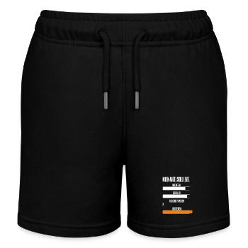 Mein Angel Skill Level Lustiges Angler Motiv mit - Kinder Organic Joggingshorts Mini Bolter von Stanley/Stella - Schwarz - Vorne