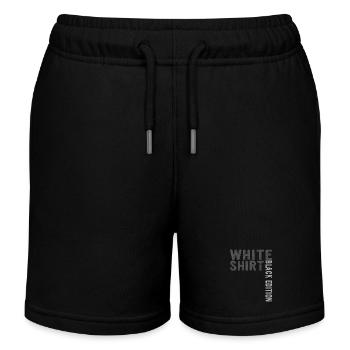Lustiger Spruch Weißes Shirt Black Edition - Kinder Organic Joggingshorts Mini Bolter von Stanley/Stella - Schwarz - Vorne