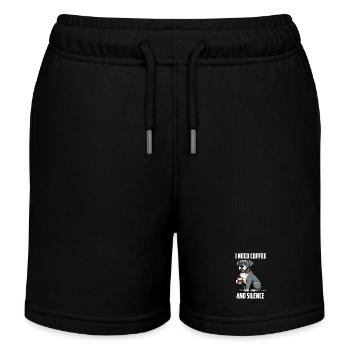 I Need Coffee and Silence Deutsche Dogge Doggen  - Kinder Organic Joggingshorts Mini Bolter von Stanley/Stella - Schwarz - Vorne