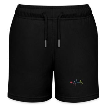 Mikrofon Puls Herzschlag - Kinder Organic Joggingshorts Mini Bolter von Stanley/Stella - Schwarz - Vorne