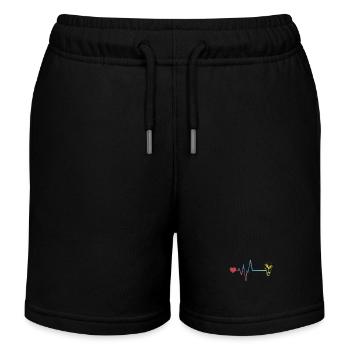 Ampoule pulser énergie cardiaque - Short de jogging enfant bio Stanley/Stella - noir - Devant