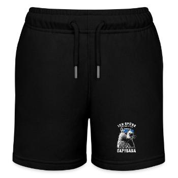 Ich spüre das Tier in mir, es ist ein Capybara - Kinder Organic Joggingshorts Mini Bolter von Stanley/Stella - Schwarz - Vorne