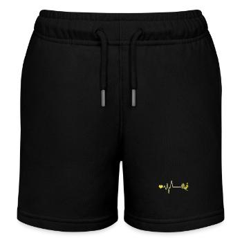Pulse Heart Love - Kids Organic Sweat Shorts by Stanley/Stella - black - Front