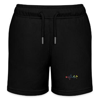 Axt Puls Herzschlag - Kinder Organic Joggingshorts Mini Bolter von Stanley/Stella - Schwarz - Vorne