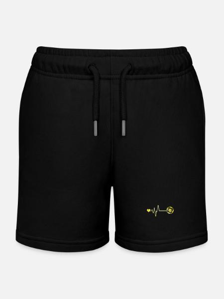 Roulette Pulse Coeur - Short de jogging enfant bio Stanley/Stella - noir