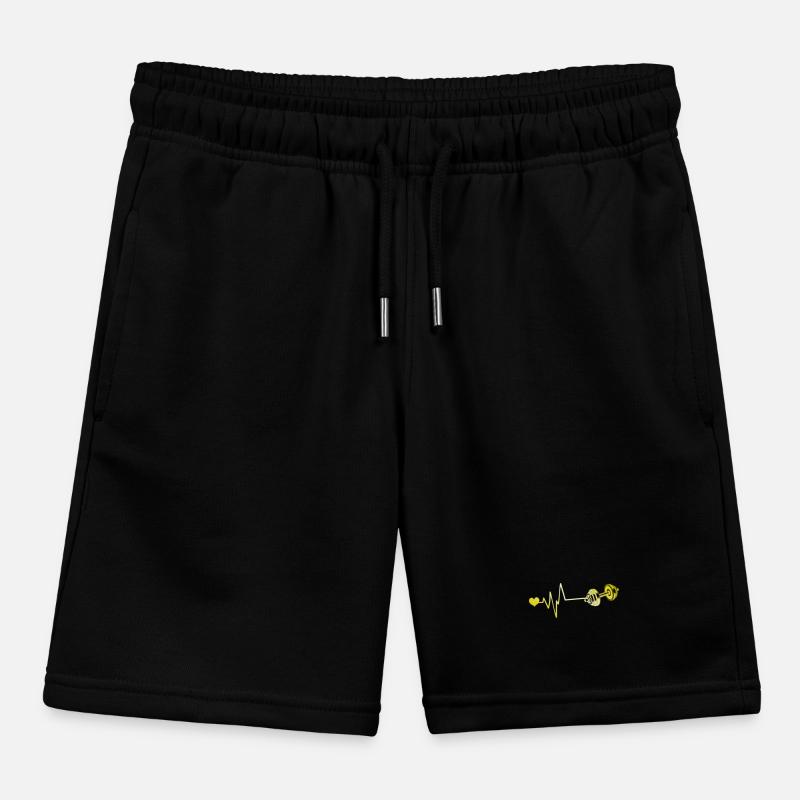 Dumbbell Pulse Love Kids Organic Sweat Shorts by Stanley/Stella