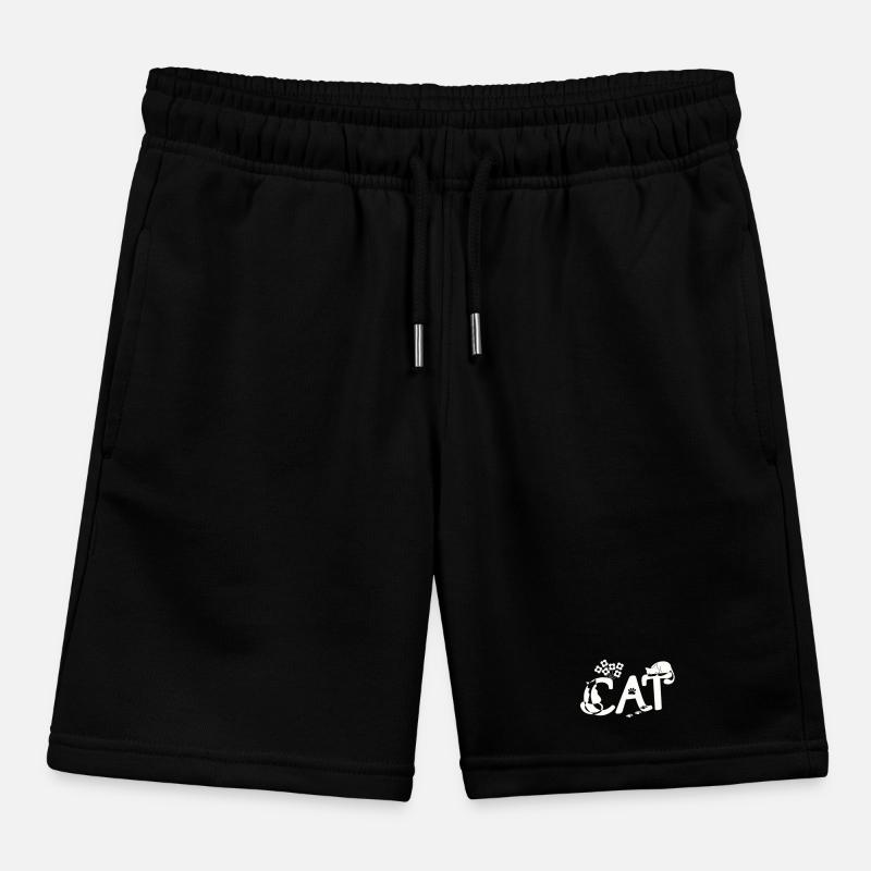 Chat avec chat (Blanc) Short de jogging enfant bio Stanley/Stella