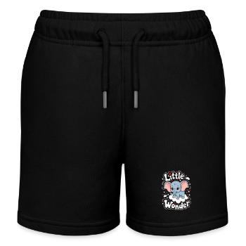 Kleines Wunder Elefantenkind - Kinder Organic Joggingshorts Mini Bolter von Stanley/Stella - Schwarz - Vorne