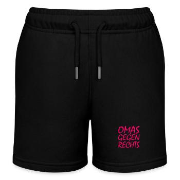 Omas gegen rechts - Kinder Organic Joggingshorts Mini Bolter von Stanley/Stella - Schwarz - Vorne