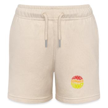 summer - Kids Organic Sweat Shorts by Stanley/Stella - soft Ecru - Front