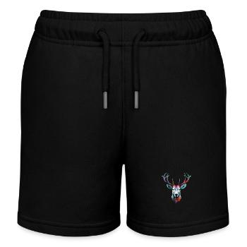 Reno der Hirsch - Kinder Organic Joggingshorts Mini Bolter von Stanley/Stella - Schwarz - Vorne