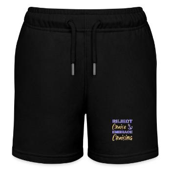 Reject Cruise Embrace Cruising | Funny Sayings - Kids Organic Sweat Shorts by Stanley/Stella - black - Front