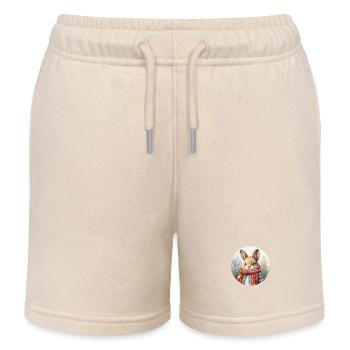Snow Bunny - Kids Organic Sweat Shorts by Stanley/Stella - soft Ecru - Front