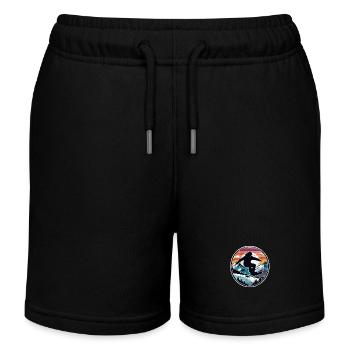 Snowboarden, Schnee und Skifahren - Kinder Organic Joggingshorts Mini Bolter von Stanley/Stella - Schwarz - Vorne