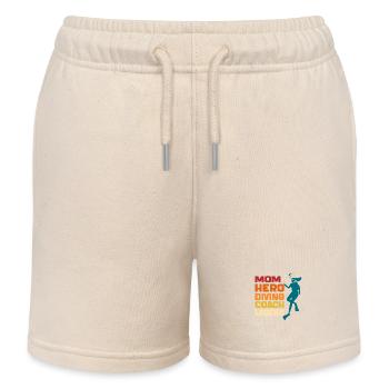 Mama Hero Diving Coach Legende Lustige Mama Tauchen Geschenk - Kinder Organic Joggingshorts Mini Bolter von Stanley/Stella - Natur - Vorne