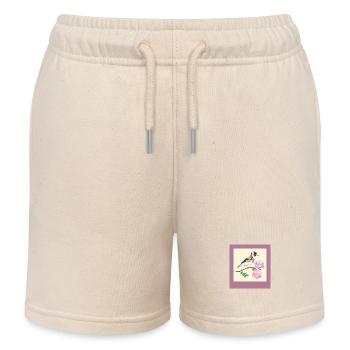 240102 Vogel 3 - Kinder Organic Joggingshorts Mini Bolter von Stanley/Stella - Natur - Vorne