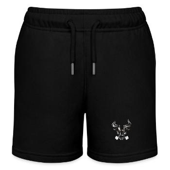 Tête de taureau tête Logo Steak Beast Gym corne - Short de jogging enfant bio Stanley/Stella - noir - Devant