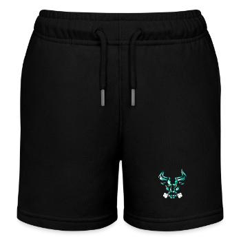Tête de taureau tête Logo Steak Beast Gym corne - Short de jogging enfant bio Stanley/Stella - noir - Devant