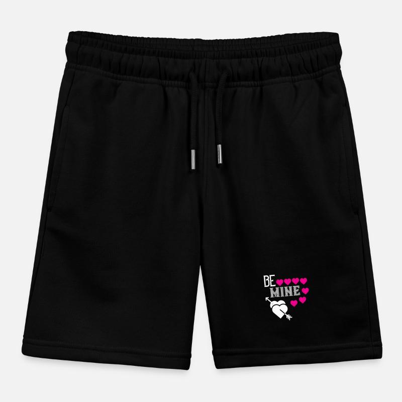 Be Mine Valentine Kids Organic Sweat Shorts by Stanley/Stella