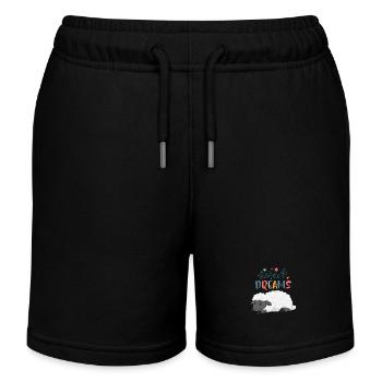 Moutons endormis - Short de jogging enfant bio Stanley/Stella - noir - Devant