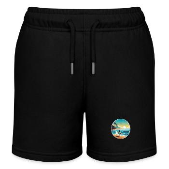 Beach Holidays Sun Sea - Kids Organic Sweat Shorts by Stanley/Stella - black - Front