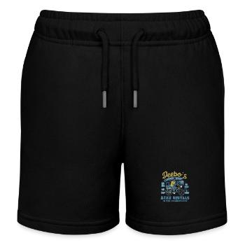 Deebo's Fahrradverleih - Kinder Organic Joggingshorts Mini Bolter von Stanley/Stella - Schwarz - Vorne