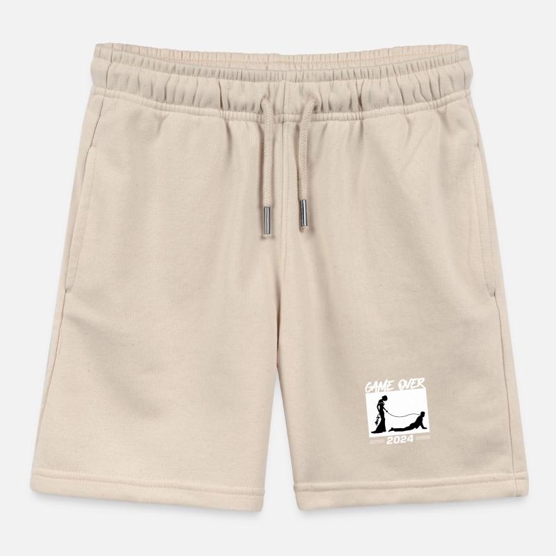 Game Over 2024 Wedding Kids Organic Sweat Shorts by Stanley/Stella