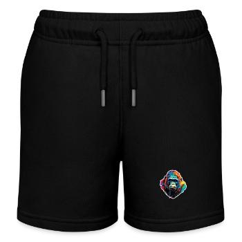 Gorille Psychédélique - Short de jogging enfant bio Stanley/Stella - noir - Devant