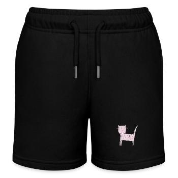 Cat relief pink - Kids Organic Sweat Shorts by Stanley/Stella - black - Front