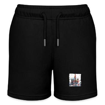 Roter Platz, Herzstück Moskaus und Symbol - Kinder Organic Joggingshorts Mini Bolter von Stanley/Stella - Schwarz - Vorne