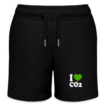 I love co2 - Kids Organic Sweat Shorts by Stanley/Stella - black - Front