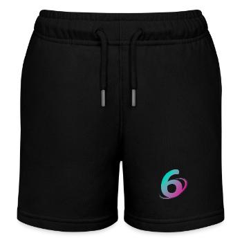Nummer 6 mehrfarbig - Kinder Organic Joggingshorts Mini Bolter von Stanley/Stella - Schwarz - Vorne