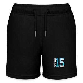 Cadeau 15ème anniversaire 15 ans - Short de jogging enfant bio Stanley/Stella - noir - Devant