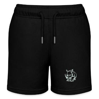 nashorn tier - Kinder Organic Joggingshorts Mini Bolter von Stanley/Stella - Schwarz - Vorne