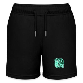 Party Hard Crew Member Team Club Friends Celebrate - Kids Organic Sweat Shorts by Stanley/Stella - black - Front