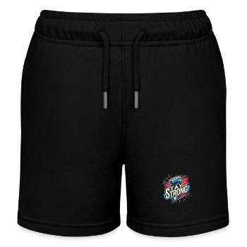 Stay Strong Motivation - Kids Organic Sweat Shorts by Stanley/Stella - black - Front
