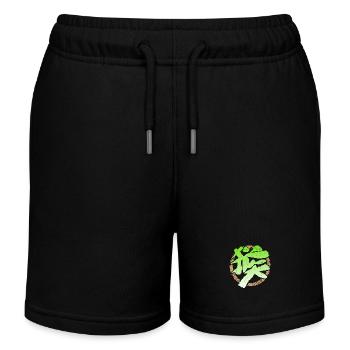 Zodiac Monkey / Chinese - EMBLEM - Kids Organic Sweat Shorts by Stanley/Stella - black - Front