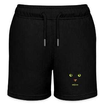 miau Katze - Kinder Organic Joggingshorts Mini Bolter von Stanley/Stella - Schwarz - Vorne