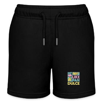 Cute design for Pan Dulce - Kids Organic Sweat Shorts by Stanley/Stella - black - Front
