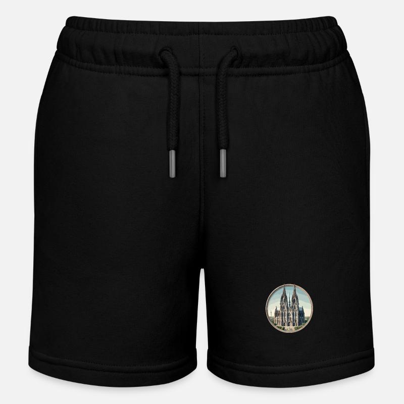 Kölner Dom - Kinder Organic Joggingshorts Mini Bolter von Stanley/Stella - Schwarz